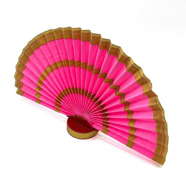 Vibrant Flurescent Pink Color (9inch- Height) Thiru Udayada with Stand - Add Elegance to Your Attire - Image 2