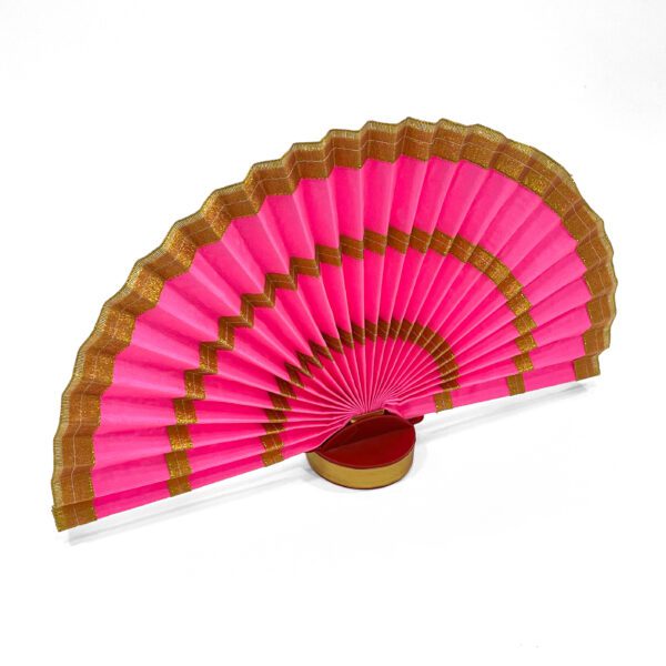 Vibrant Flurescent Pink Color (9inch- Height) Thiru Udayada with Stand - Add Elegance to Your Attire - Image 3