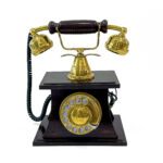 wooden antique telephone