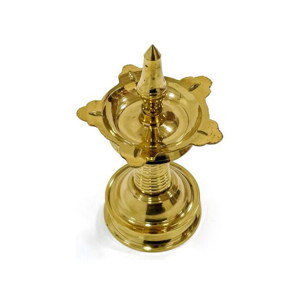 brass Nilavilakku with wicks for pooja