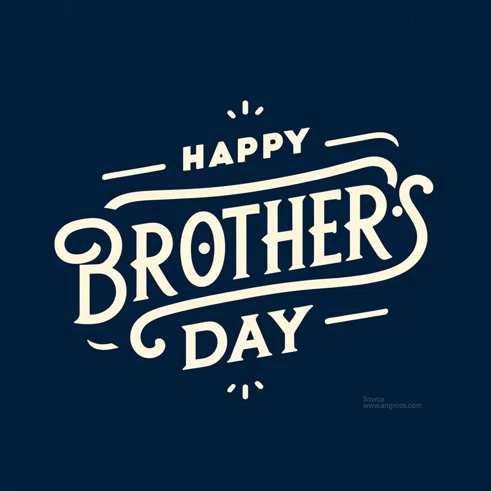 DALL E 2024 05 21 13.44.27 An elegant and classic design for a Brothers Day greeting featuring the text Happy Brothers Day in a classic serif font. The background is a sim India's Favourite Online Gift Shop