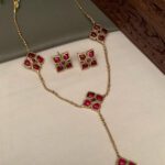 Imitation Ruby Geometric Jewelry Set