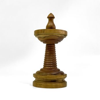 Artisan-Crafted Kerala Traditional Oil Lamp from Wood (Height – 8 Inches)