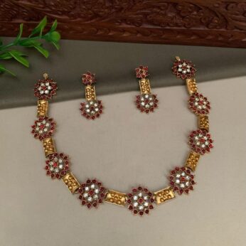 Regal Ruby Accent Necklace Set | Perfect Gift For Any Occasion