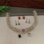 Costume Necklace with Stud Earrings