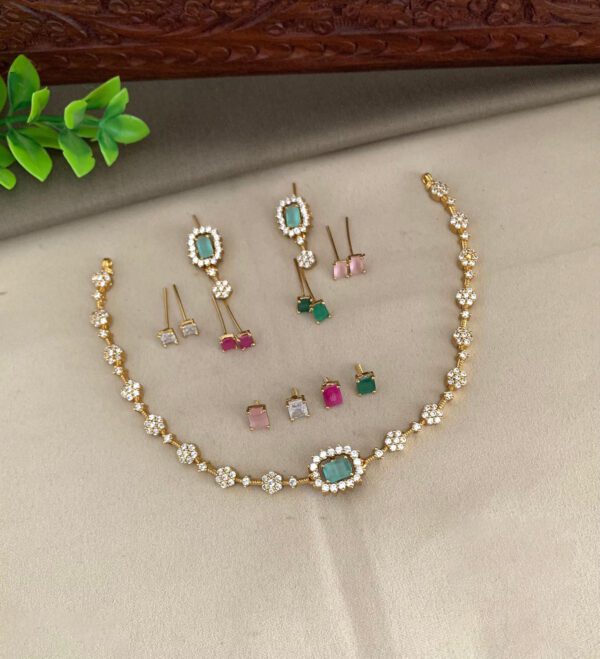 Multicolored Gemstone Necklace Set