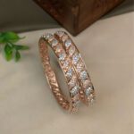 Shimmer rose gold Bangle Set