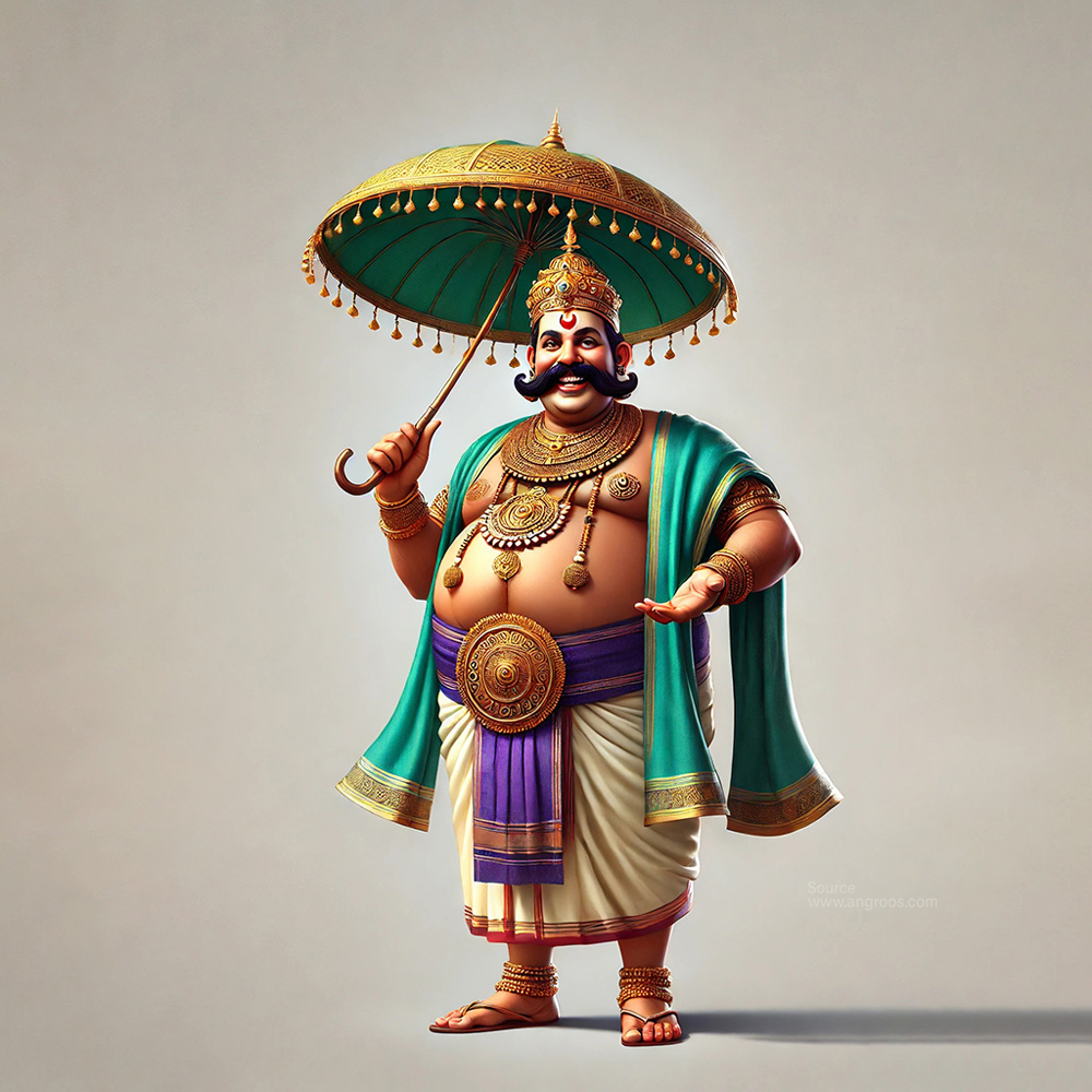 Mahabali under umbrella image