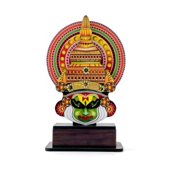 Wooden Kathakali Head figurine(18Inch)with stand