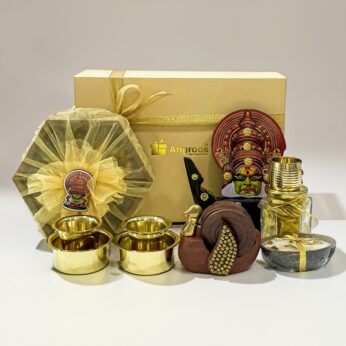 Kerala Traditional Gift Hamper Box With Spices Box And Kathakali Face