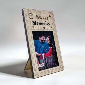 Capture Sweet Memories with our:  Personalized Wooden Photo Frame (3×4 Inch Photo size)