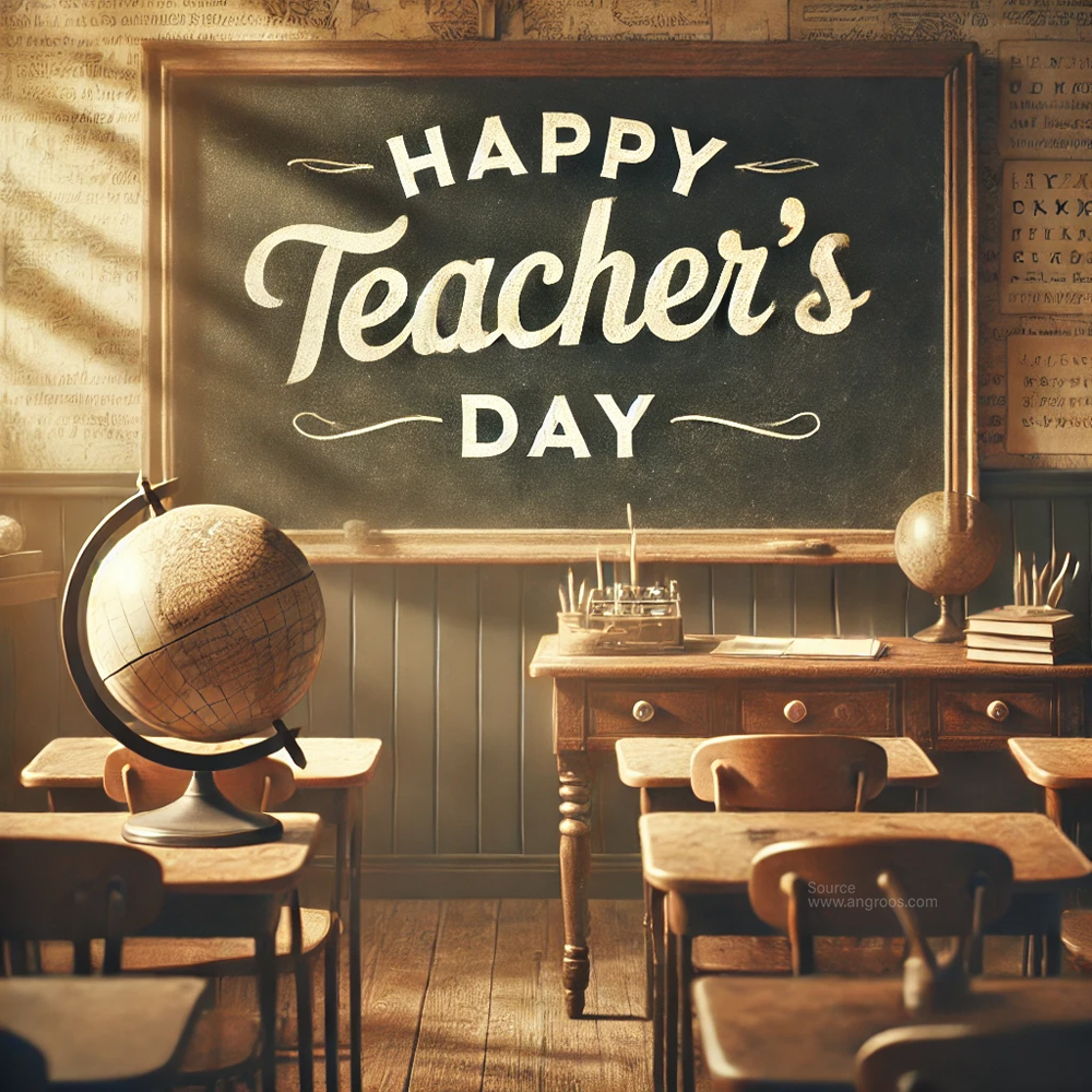 A unique Teachers Day image with a vintage retro theme India's Favourite Online Gift Shop