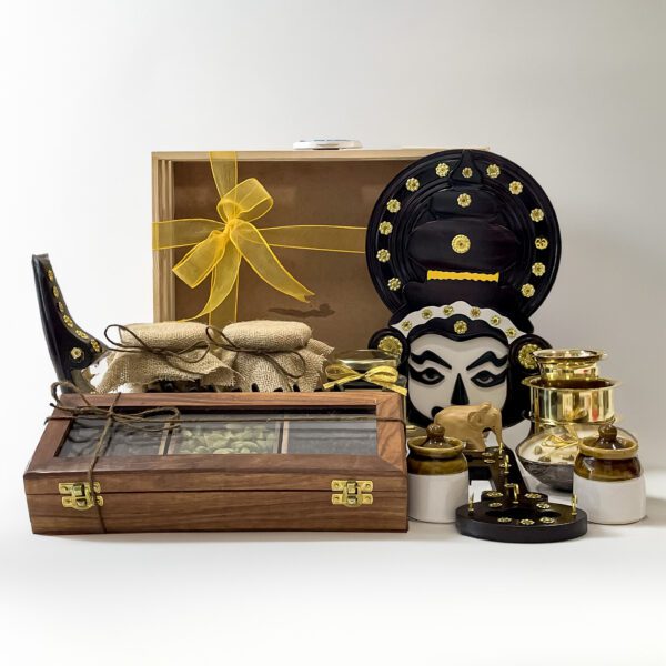 Celebrate Onam with Our Exquisite Onam Gifts Tray - Featuring Banana Chips, Jaggery Chips, Dabara Set, and More - Image 2