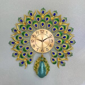 Peacock 3D Metal Wall Clock