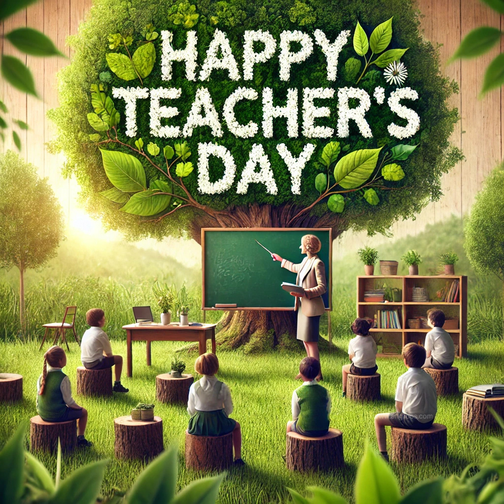 Teachers Day image with an eco friendly theme India's Favourite Online Gift Shop