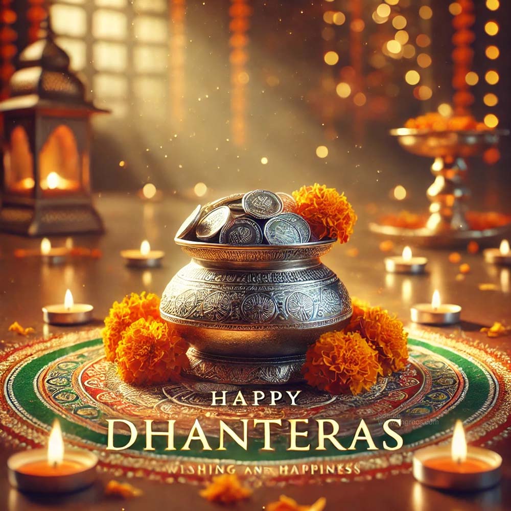 realistic Dhanteras wishes image India's Favourite Online Gift Shop