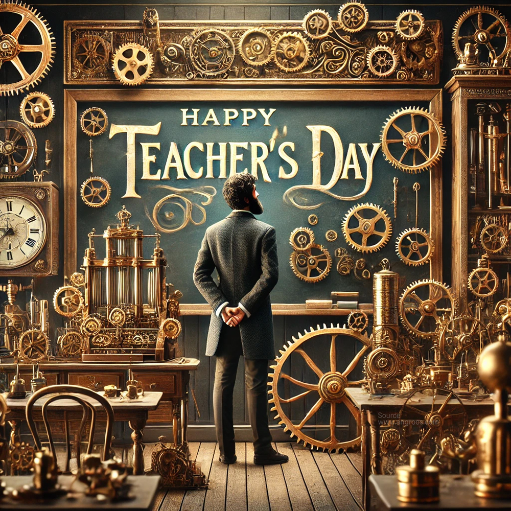 unique Teachers Day image with a steampunk theme India's Favourite Online Gift Shop