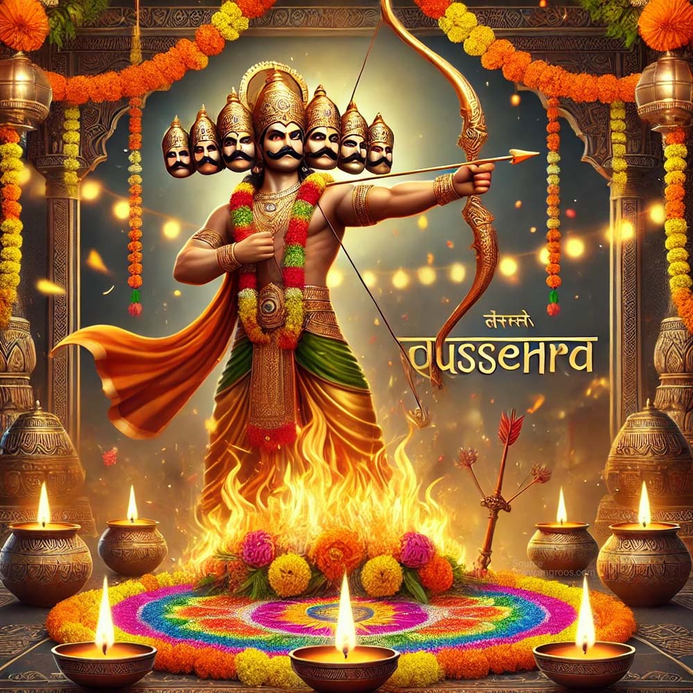 Dussehra greeting image capturing the spirit of the festival India's Favourite Online Gift Shop