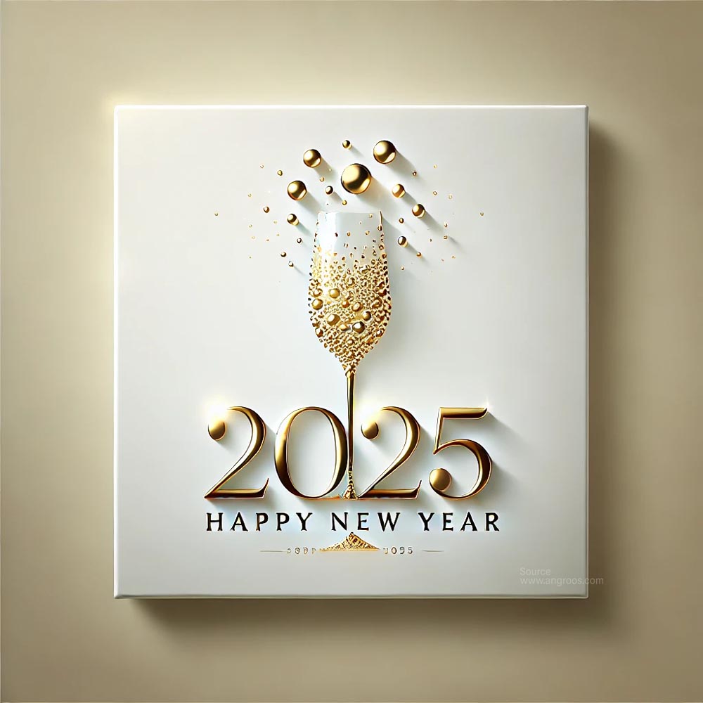 A completely original and elegant New Year 2025 greeting card India's Favourite Online Gift Shop