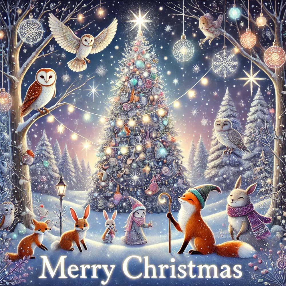 Christmas greeting card in a whimsical fantasy style India's Favourite Online Gift Shop