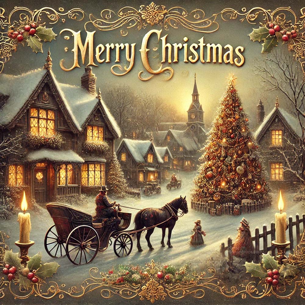 Christmas greeting card in an ultra realistic vintage style 4 India's Favourite Online Gift Shop