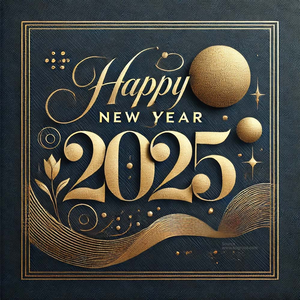 unique and elegant New Year 2025 greeting card in square format 1 India's Favourite Online Gift Shop