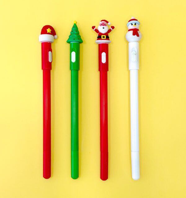 Magical Santa Light Up Pen - Ultimate Festive Writing Delight | Pack Of 4