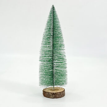 Mini Christmas Tree with Wooden Base – Festive Tabletop Decoration