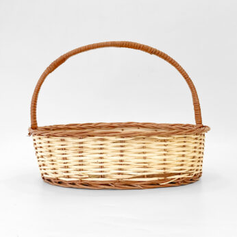 Elegant Handwoven Oval Wicker Basket with Handle – Spacious, Lightweight & Multi-Purpose Storage Solution