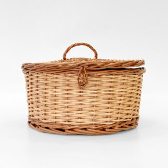 Exquisite Handcrafted Round Cane Basket with Lid – Durable, Eco-Friendly & Stylish Storage Solution