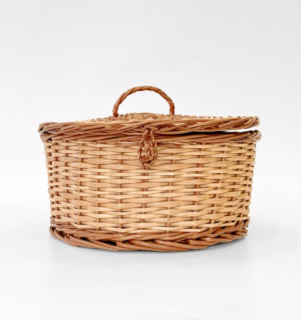 round cane basket