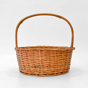 Rustic Handcrafted Cane Basket – Durable and Elegant, Ideal for Organizing