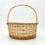 Large Rounded Cane Basket