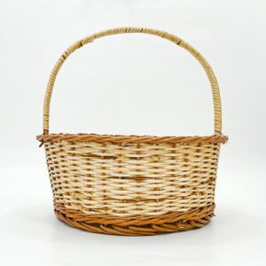 Large Rounded Cane Basket