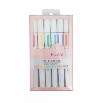 Vibrant Pastel Highlighter Set – 6 Bright, Soft Colors for Smooth and Bold Highlights