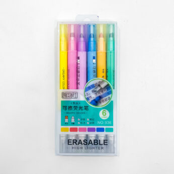 Dreamy Colors Erasable Highlighter Set – 6 Vibrant & Refillable Markers for Precise, Smudge-Free Highlights