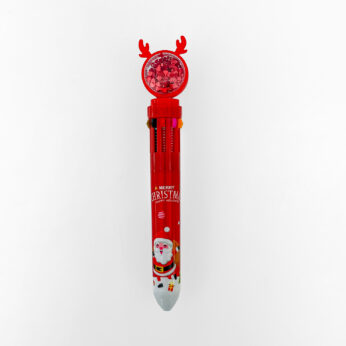 Multicolor Christmas-Themed 10-in-1 Ballpoint Pen x2 with Santa Claus