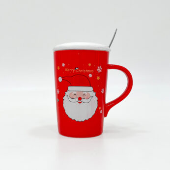 Festive Red Christmas Mug with Santa Claus Design – Perfect for Holiday Cheer