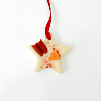 Star Wax Ornament with Cinnamon and Dried Fruit – Festive Home Décor