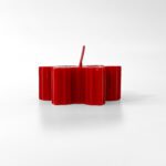 Red Sculpted Candle