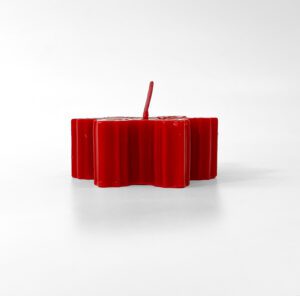 Red Sculpted Candle