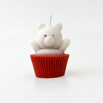 Adorable Bear Cupcake Candle – Perfect for Decor & Gifting