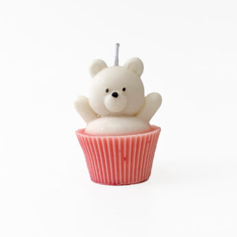 Whimsical Bear Cupcake Candle – Perfect for Gifting & Decor