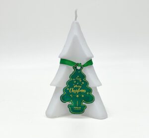 White Christmas Tree Candle