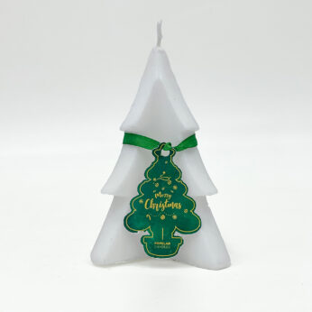 Exquisite White Christmas Tree Candle – Captivating Holiday Décor