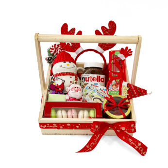 Festive Christmas Hamper Tray with Holiday Goodies and Treats