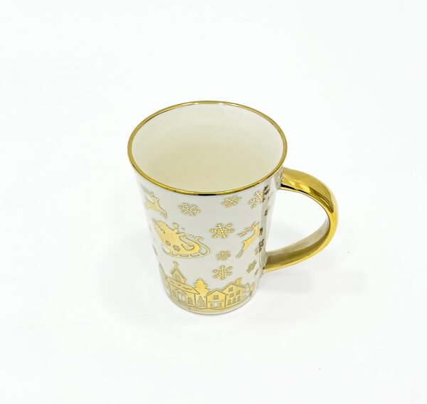 Elegant Golden Christmas Mug | Luxurious Festive Design for Memorable Gifting - Image 2