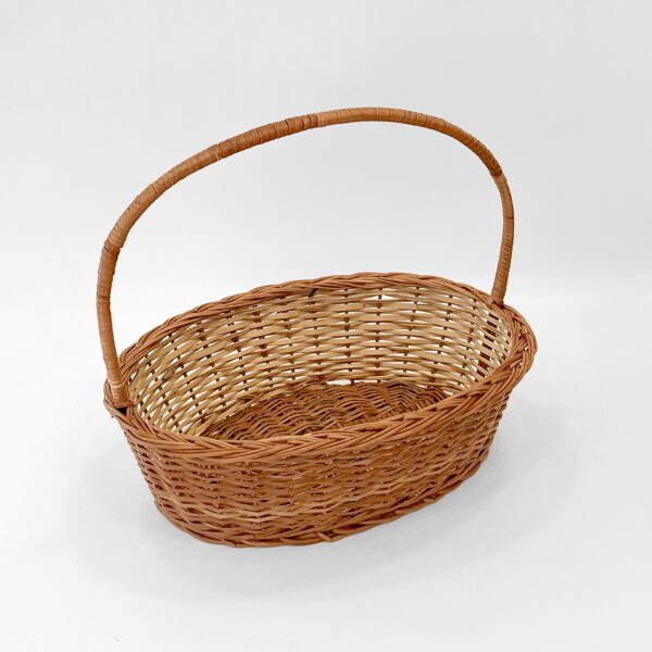 Premium Large Oval Wicker Basket with Sturdy Handle – Eco-Friendly & Versatile Storage Solution - Image 2