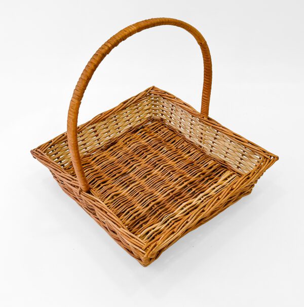 Timeless Handcrafted Functional Cane Basket – 16-Inch Storage with Rustic Charm - Image 2