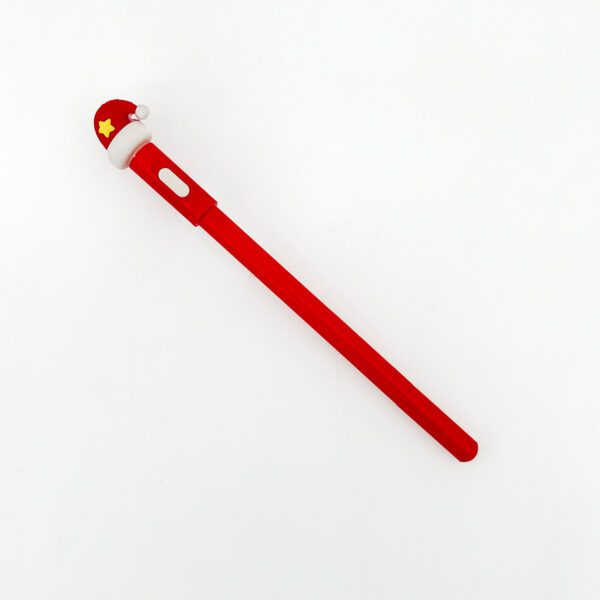 Santa Hat Pen with LED Light – Festive Christmas Ballpoint Pen | Pack Of 2 - Image 2